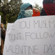 Muslim students protest against Valentine’s Day in Surabaya, Indonesia on Feb. 14, 2013.